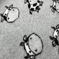 Pawstrading™ Anti-Slip Backed Veterinary Fleece Bedding Dog Bed / Mat GREY COW