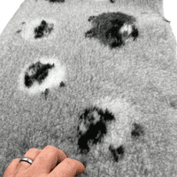 Pawstrading™ Anti-Slip Backed Veterinary Fleece Bedding Dog Bed / Mat GREY SHEEP