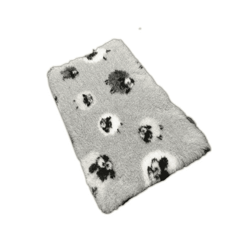 Pawstrading™ Anti-Slip Backed Veterinary Fleece Bedding Dog Bed / Mat GREY SHEEP