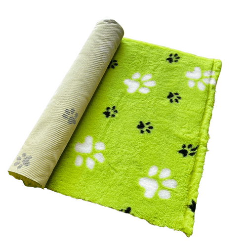 Pawstrading™ Anti-Slip Backed Veterinary Fleece Bedding Dog Bed / Mat LIME GREEN