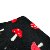 Pawstrading™ Anti-Slip Backed Veterinary Fleece Bedding Dog Bed / Mat MUSHROOM - Black & Red