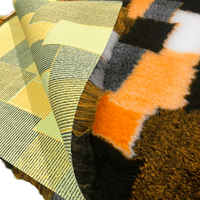 Pawstrading™ Anti-Slip Backed Veterinary Fleece Bedding Dog Bed / Mat ORANGE PATCHWORK