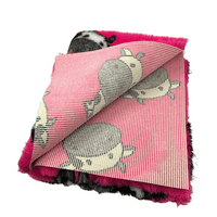 Pawstrading™ Anti-Slip Backed Veterinary Fleece Bedding Dog Bed / Mat PINK COW