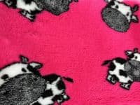 Pawstrading™ Anti-Slip Backed Veterinary Fleece Bedding Dog Bed / Mat PINK COW