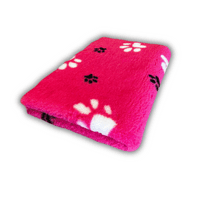 Pawstrading™ Anti-Slip Backed Veterinary Fleece Bedding Dog Bed / Mat PINK DUO