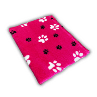 Pawstrading™ Anti-Slip Backed Veterinary Fleece Bedding Dog Bed / Mat PINK DUO