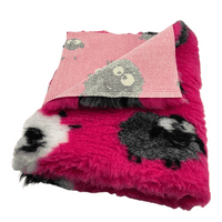 Pawstrading™ Anti-Slip Backed Veterinary Fleece Bedding Dog Bed / Mat PINK SHEEP