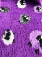 Pawstrading™ Anti-Slip Backed Veterinary Fleece Bedding Dog Bed / Mat PURPLE SHEEP