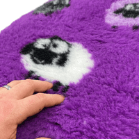 Pawstrading™ Anti-Slip Backed Veterinary Fleece Bedding Dog Bed / Mat PURPLE SHEEP