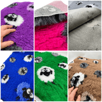 Pawstrading™ Anti-Slip Backed Veterinary Fleece Bedding Dog Bed / Mat PURPLE SHEEP