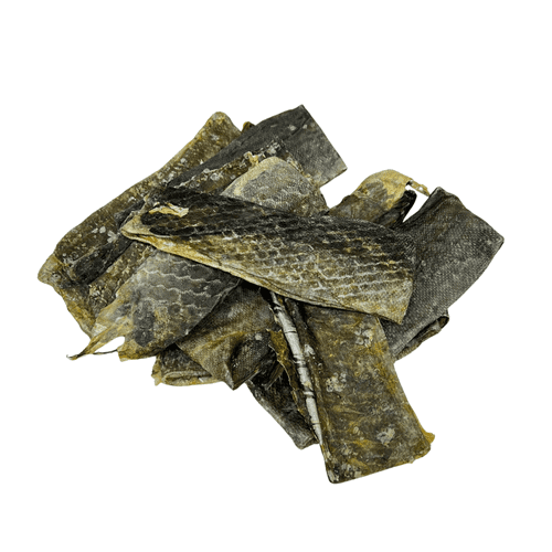 Pawstrading Baked Fish Flatties 1kg Dried Pangasius Fish Skins | High Protein | Omega Rich Dog Chew