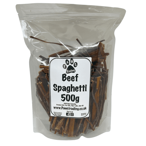 Pawstrading Beef Spaghetti Dog Chews – 100% Natural Beef Intestine
