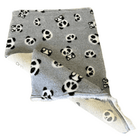 Pawstrading™ GREY PANDA Anti-Slip Backed Veterinary Fleece Bedding Vet Bed Mat