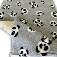 Pawstrading™ GREY PANDA Anti-Slip Backed Veterinary Fleece Bedding Vet Bed Mat