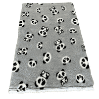 Pawstrading™ GREY PANDA Anti-Slip Backed Veterinary Fleece Bedding Vet Bed Mat