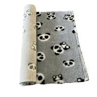 Pawstrading™ GREY PANDA Anti-Slip Backed Veterinary Fleece Bedding Vet Bed Mat