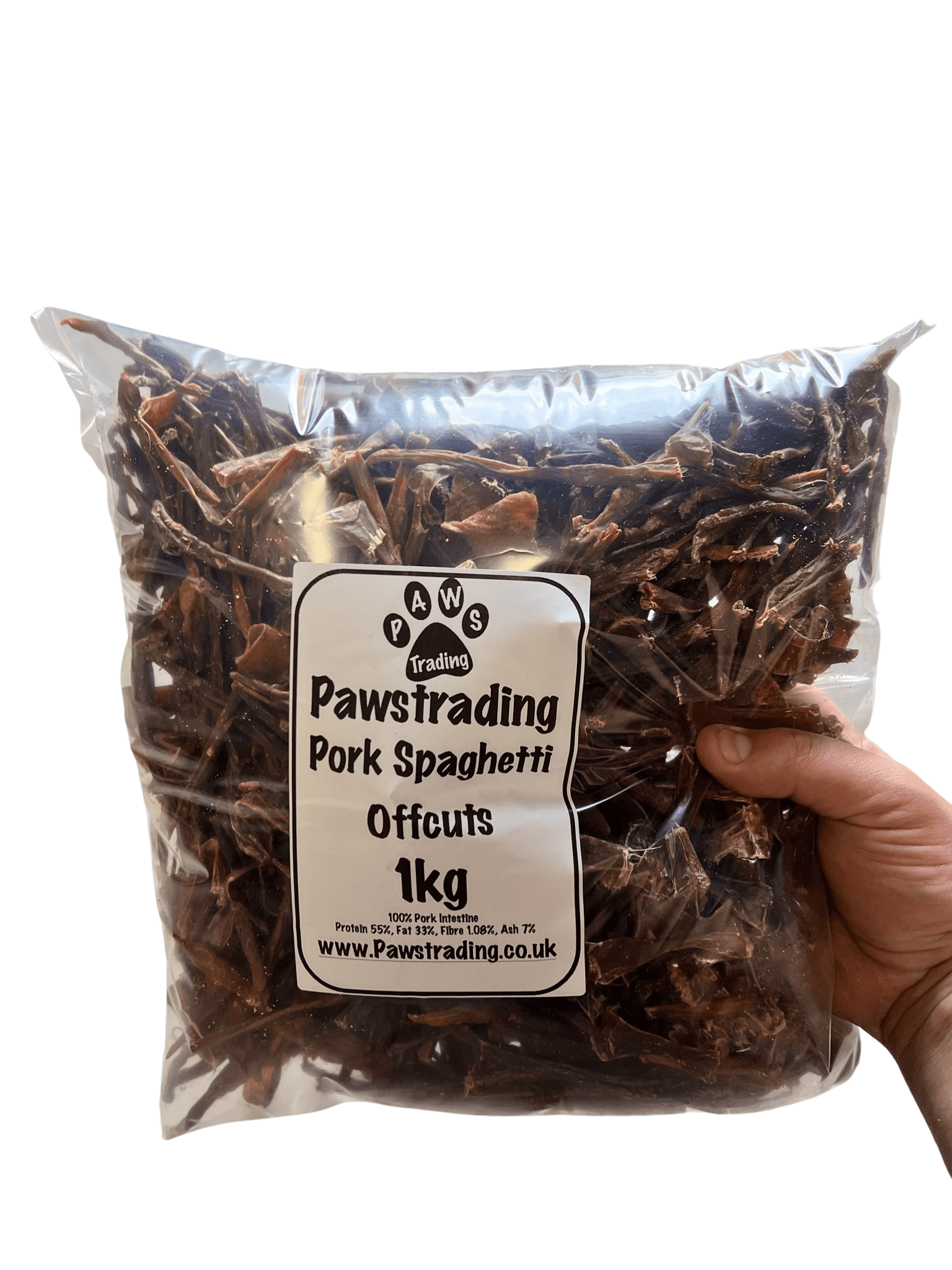 Pawstrading Off Cuts Spaghetti Dog Natural Chew Treats Pork Intestine