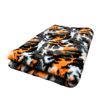 Pawstrading™ ORANGE CAMO Anti-Slip Backed Veterinary Fleece Bedding Vet Bed Mat