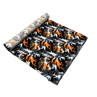 Pawstrading™ ORANGE CAMO Anti-Slip Backed Veterinary Fleece Bedding Vet Bed Mat