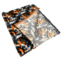 Pawstrading™ ORANGE CAMO Anti-Slip Backed Veterinary Fleece Bedding Vet Bed Mat