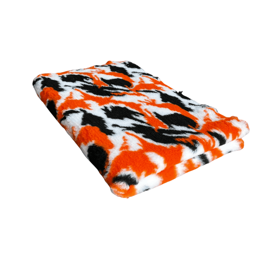 Pawstrading™ ORANGE CAMO Anti-Slip Backed Veterinary Fleece Bedding Vet Bed Mat