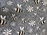 Pawstrading™ Premium Bee & Daisy Grey Malb Anti-Slip Backed Veterinary Fleece Vet Bedding