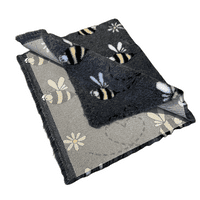 Pawstrading™ Premium BEE LOVE Grey Malb Anti-Slip Backed Veterinary Fleece Vet Bedding