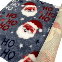 Pawstrading™ Premium Christmas HOHOHO Santa Anti-Slip Backed Vet Bedding Fleece Bed