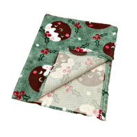 Pawstrading™ Premium Christmas Pudding Pud Anti-Slip Backed Vet Bedding Fleece Bed