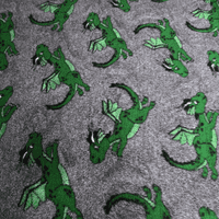 Pawstrading™ Premium GREEN DRAGON Grey Malb Anti-Slip Backed Veterinary Fleece Bedding Vet Bed