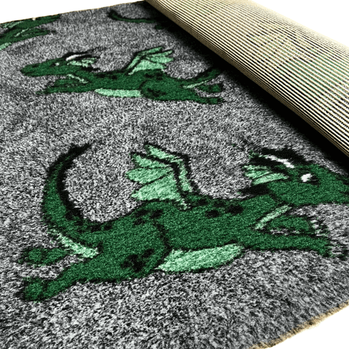 Pawstrading™ Premium GREEN DRAGON Grey Malb Anti-Slip Backed Veterinary Fleece Bedding Vet Bed