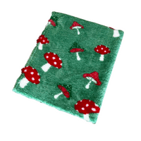 Pawstrading™ Premium Green ToadStool Anti-Slip Backed Veterinary Vet Fleece Bedding Bed