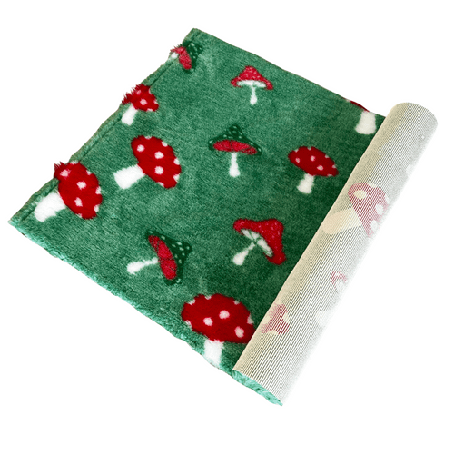 Pawstrading™ Premium Green ToadStool Anti-Slip Backed Veterinary Vet Fleece Bedding Bed