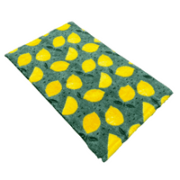 Pawstrading™ Premium LEMON Design Yellow Green Anti-Slip Backed Vet Bedding Fleece Bed