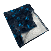 Pawstrading™ Premium Navy Cosmic Planets  BLUE (Teal) Anti-Slip Backed Veterinary Vet Fleece Bedding