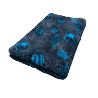 Pawstrading™ Premium Navy Cosmic Planets  BLUE (Teal) Anti-Slip Backed Veterinary Vet Fleece Bedding