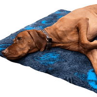 Pawstrading™ Premium Navy Cosmic Planets  BLUE (Teal) Anti-Slip Backed Veterinary Vet Fleece Bedding