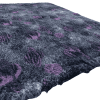 Pawstrading™ Premium Navy Cosmic Planets PURPLE Anti-Slip Backed Veterinary Fleece Bedding Vet