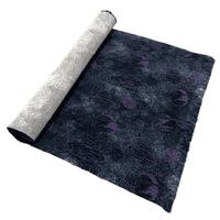 Pawstrading™ Premium Navy Cosmic Planets PURPLE Anti-Slip Backed Veterinary Fleece Bedding Vet