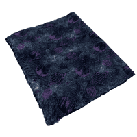 Pawstrading™ Premium Navy Cosmic Planets PURPLE Anti-Slip Backed Veterinary Fleece Bedding Vet