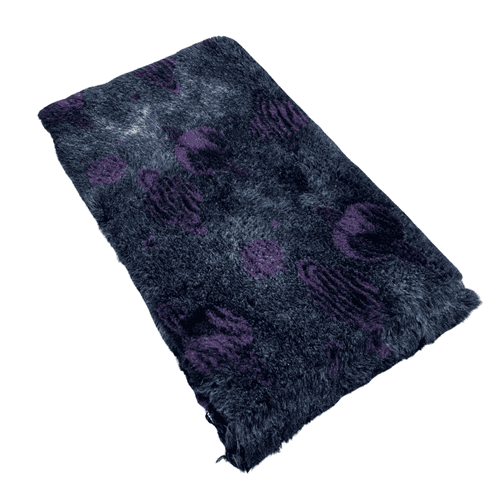 Pawstrading™ Premium Navy Cosmic Planets PURPLE Anti-Slip Backed Veterinary Fleece Bedding Vet