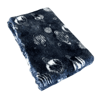 Pawstrading™ Premium Navy Cosmic Planets Vet bedWHITE Anti-Slip Backed Veterinary Fleece Bedding
