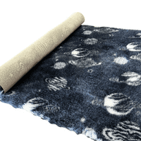 Pawstrading™ Premium Navy Cosmic Planets Vet bedWHITE Anti-Slip Backed Veterinary Fleece Bedding