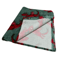 Pawstrading™ Premium RED DRAGON + GREEN Malb Anti-Slip Backed Veterinary Fleece Bedding Vet Bed