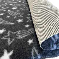 Pawstrading™ Premium Shooting STAR CHARCOAL (Dark Grey) Anti-Slip Backed Vet Bedding Fleece Bed