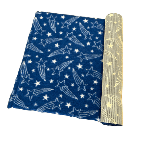 Pawstrading™ Premium Shooting STAR Navy BLUE Anti-Slip Backed Vet Bedding Fleece Bed