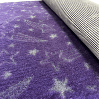 Pawstrading™ Premium Shooting STAR PURPLE Anti-Slip Backed Vet Bedding Fleece Bed