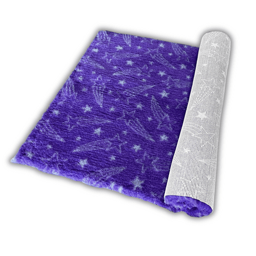 Pawstrading™ Premium Shooting STAR PURPLE Anti-Slip Backed Vet Bedding Fleece Bed