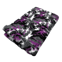 Pawstrading™ PURPLE CAMO Anti-Slip Backed Veterinary Fleece Bedding Vet Bed Mat