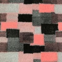 Pawstrading™ Rubber Backed Veterinary Fleece Bedding Dog Vet Bed / Mat Grey with PINK PATCHWORK